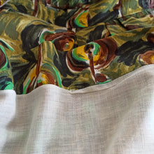 Charger l'image dans la galerie, 1950s - Stunning French Abstract Cotton Dress - W31.5 (80cm)