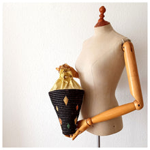 Load image into Gallery viewer, 1940s - Collector's Rare French Black & Yellow Handbag