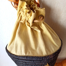 Load image into Gallery viewer, 1940s - Collector's Rare French Black & Yellow Handbag