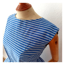 Charger l'image dans la galerie, 1950s - MARIE BONHEUR, Paris - Iconic Stripes Cotton Dress - W24 (60cm)