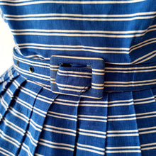 Charger l'image dans la galerie, 1950s - MARIE BONHEUR, Paris - Iconic Stripes Cotton Dress - W24 (60cm)