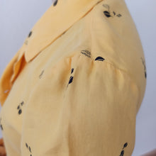 Charger l'image dans la galerie, 1940s 1950s - Beautiful Butter Yellow Cotton Dress - W28.5 (72cm)