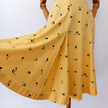 Charger l'image dans la galerie, 1940s 1950s - Beautiful Butter Yellow Cotton Dress - W28.5 (72cm)