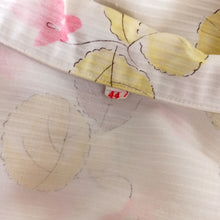 Charger l'image dans la galerie, 1950s - FRANCE - Adorable Leaves Print Puffed Sleeves Dress - W26 (66cm)