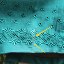 Charger l'image dans la galerie, 1950s 1960s - Adorable Forest Green Cotton Dress - W27 (68cm)