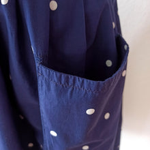 Charger l'image dans la galerie, 1940s - Iconic French Navy Blue Dotted Cotton Dress - W29 (74cm)