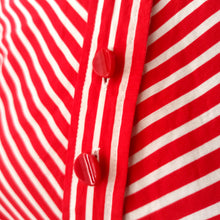 Cargar imagen en el visor de la galería, 1940s - Iconic Candy Cane Striped Cotton Dress - W27 (68cm)