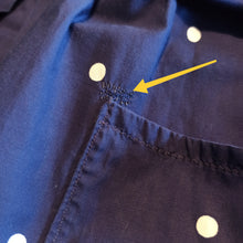 Charger l'image dans la galerie, 1940s - Iconic French Navy Blue Dotted Cotton Dress - W29 (74cm)