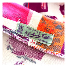 Charger l'image dans la galerie, 1950s - G. Y. MUOTI-TUOTE, Helsinki - Abstract Linen Bolero Dress - W27 (68cm)