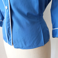 Cargar imagen en el visor de la galería, 1950s - BELLATIL, Paris - Adorable Peter Pan Collar Blouse - W35 (90cm)