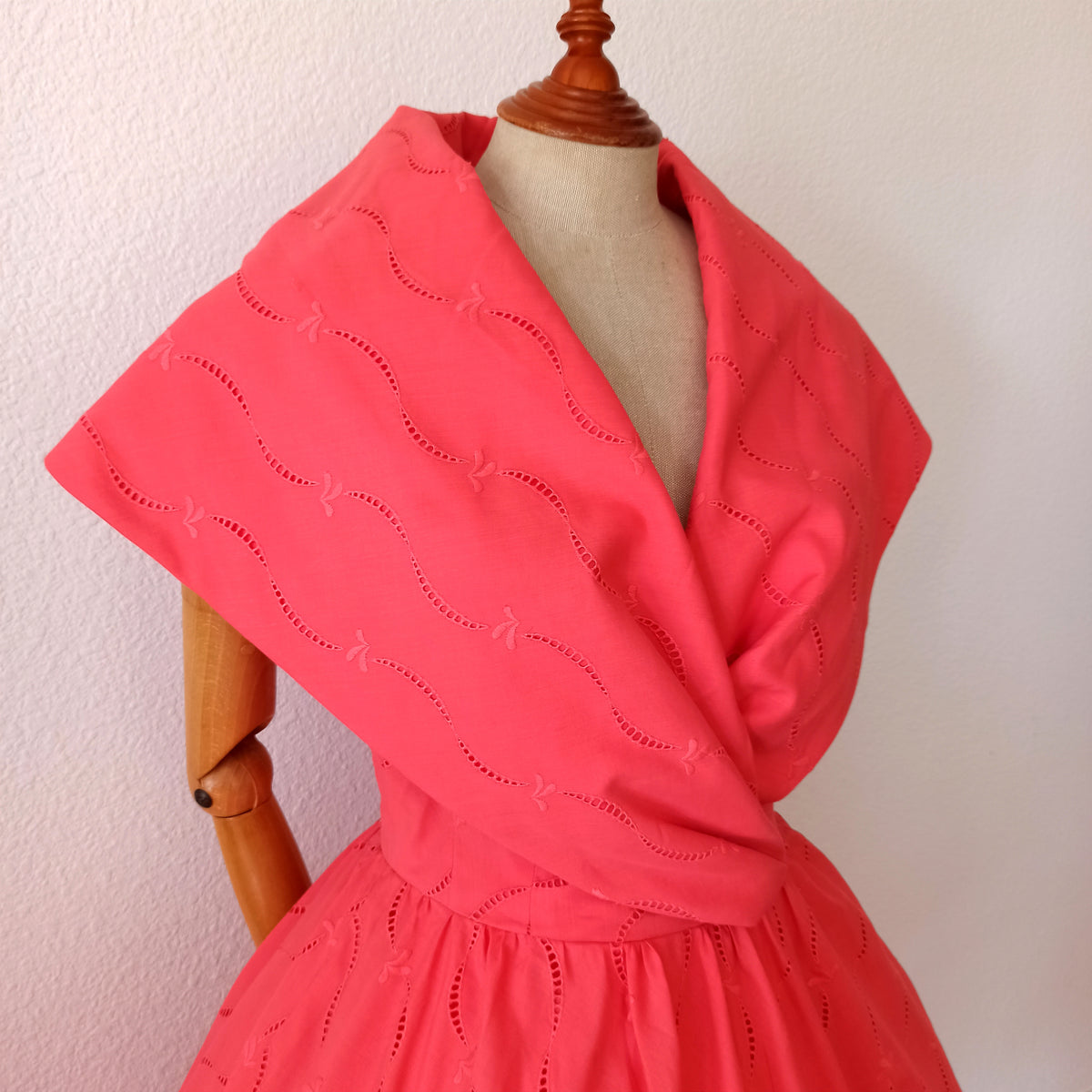 Melba Coral Cotton Dress