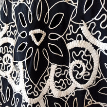 Charger l'image dans la galerie, 1950s - Spectacular Black See-Through Cotton Dress - W26/33 (66/84cm)