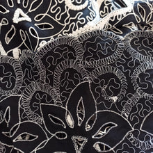 Charger l'image dans la galerie, 1950s - Spectacular Black See-Through Cotton Dress - W26/33 (66/84cm)