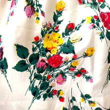 Charger l'image dans la galerie, 1950s - Lovely French Floral Print Cotton Dress - W25 (64cm)