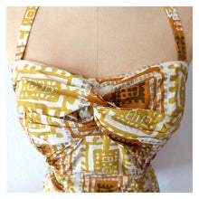 Charger l'image dans la galerie, 1950s - CATALINA, USA - Abstract Cotton Swimsuit - Sz. 34