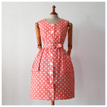 Charger l'image dans la galerie, 1950s 1960s - Adorable Pockets Textured Cotton Dress - W27.5 (70cm)