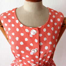 Charger l'image dans la galerie, 1950s 1960s - Adorable Pockets Textured Cotton Dress - W27.5 (70cm)