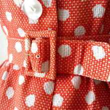 Charger l'image dans la galerie, 1950s 1960s - Adorable Pockets Textured Cotton Dress - W27.5 (70cm)