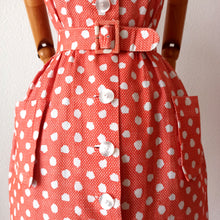 Charger l'image dans la galerie, 1950s 1960s - Adorable Pockets Textured Cotton Dress - W27.5 (70cm)