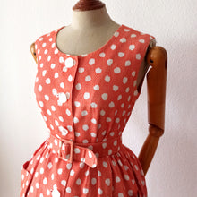 Charger l'image dans la galerie, 1950s 1960s - Adorable Pockets Textured Cotton Dress - W27.5 (70cm)