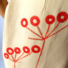 Laden Sie das Bild in den Galerie-Viewer, 1960s - Unworn - Gorgeous Embroidery Linen Dress - W30 (76cm)
