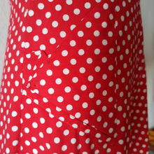 Load image into Gallery viewer, 1940s - Adorable Red Dots Pockets Cotton Dress - W27.5 (70cm)