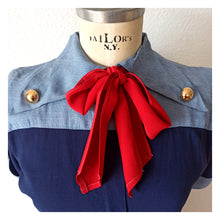 Cargar imagen en el visor de la galería, 1940s - Gorgeous Lilac Blue Gabardine Rayon Dress - W26 (66cm)