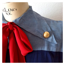 Cargar imagen en el visor de la galería, 1940s - Gorgeous Lilac Blue Gabardine Rayon Dress - W26 (66cm)