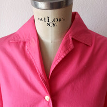 Charger l'image dans la galerie, 1950s - JOSSELYNE, France - Gorgeous Pink Cotton Blouse - Sz.50