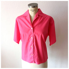 Charger l'image dans la galerie, 1950s - JOSSELYNE, France - Gorgeous Pink Cotton Blouse - Sz.50