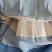 Charger l'image dans la galerie, 1950s - Marvelous Blue Shades Linen Dress - W27.5 (70cm)