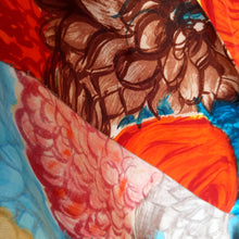 Carica l'immagine nel visualizzatore di Gallery, 1950s 1960s - Stunning Floral Print Cold Rayon Dress - W28.5 (72cm)