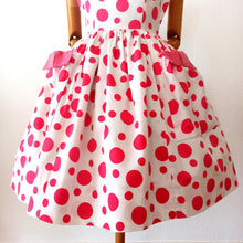 Charger l'image dans la galerie, 1950s 1960s - Fabulous Pink Dots Pockets Dress - W27 (68cm)