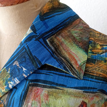 Charger l'image dans la galerie, 1960s - Gorgeous Novelty Paintings Cotton Dress - W29 (74cm)