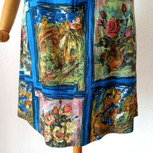 Charger l'image dans la galerie, 1960s - Gorgeous Novelty Paintings Cotton Dress - W29 (74cm)