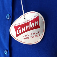 Load image into Gallery viewer, 1960s - GURLON, France - Deadstock Royal Blue Cardigan - Sz. 42