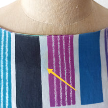 Charger l'image dans la galerie, 1950s 1960s - Gorgeous Abstract Purple Cotton Dress - W27.5 (70cm)