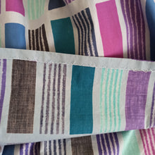 Charger l'image dans la galerie, 1950s 1960s - Gorgeous Abstract Purple Cotton Dress - W27.5 (70cm)