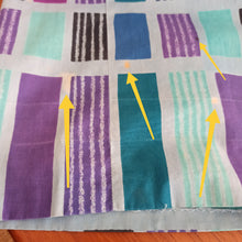 Charger l'image dans la galerie, 1950s 1960s - Gorgeous Abstract Purple Cotton Dress - W27.5 (70cm)