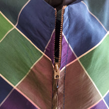 Charger l'image dans la galerie, 1950s - Stunning French Checked Satin Dress - W24.5 (62cm)