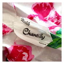 Charger l'image dans la galerie, 1950s - CHANTILLY, Switzerland - Stunning Roseprint Dress - W28 (70cm)