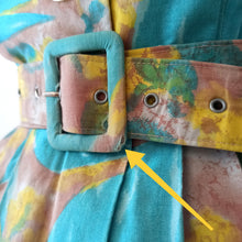 Load image into Gallery viewer, 1950s - BOUSSAC de PARIS, France - Stunning Cotton Dress - W29 (74cm)