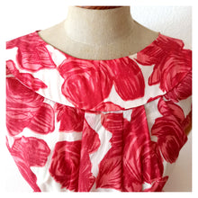 Charger l'image dans la galerie, 1950s 1960s - Gorgeous Satin Roseprint Dress - W27 (68cm)