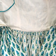 Charger l'image dans la galerie, 1950s - Stunning British Spaghetti Straps Floral Dress - W26 (66cm)