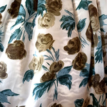Charger l'image dans la galerie, 1950s - Stunning Roseprint Satin Dress- W28 (72cm)