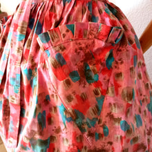 Charger l'image dans la galerie, 1950s 1960s - Gorgeous Abstract Triangular Pockets Dress - W27 (68.5cm)