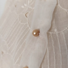 Charger l'image dans la galerie, 1950s - Gorgeous French Embroidery Nylon Blouse - W35 (88cm)