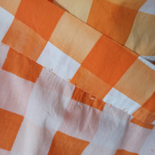 Charger l'image dans la galerie, 1950s 1960s - Gorgeous Orange Plaid Cotton Dress - W26 (66cm)