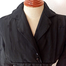 Charger l'image dans la galerie, 1940s - Stunning Black Taffeta Dress - W28.5 (72cm)