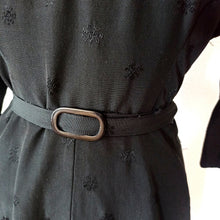 Charger l'image dans la galerie, 1940s - Stunning Black Taffeta Dress - W28.5 (72cm)